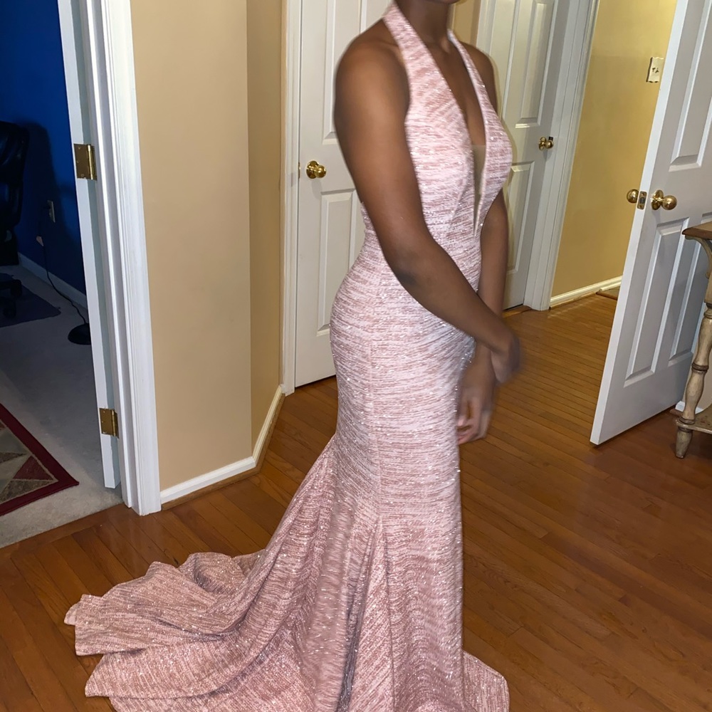 Pink glitter Jovanni Prom dress
